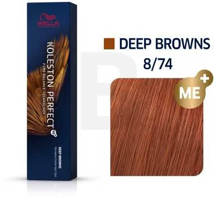 Wella Koleston Perfect Me+ plaukų dažai 60ml - 8/74
