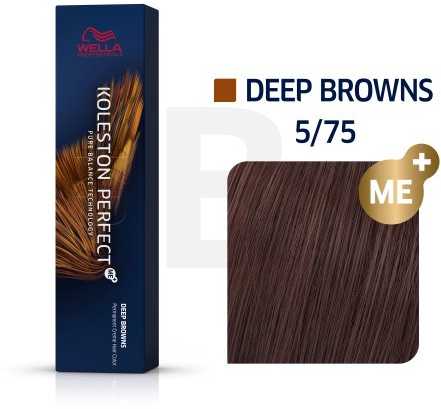 "Wella Koleston Perfect Me+ 5/75 Deep Browns" 60ml plaukų dažai