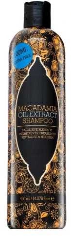 Šampūnas švelniai valo ir gaivina pažeistus plaukus Xpel Macadamia Oil Extract 400ml