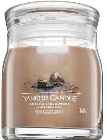 Yankee Candle Aromatinė žvakė Signature glass medium Amber - Sandalwood 368 g