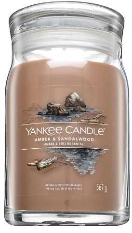 Yankee Candle Aromatinė žvakė Signature glass large Amber - Sandalwood 567 g