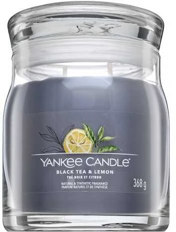 Yankee Candle Aromatinė žvakė Signature glass medium Juodoji arbata - citrina 368 g