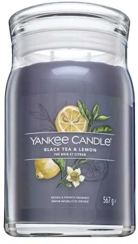 Yankee Candle Aromatinė žvakė "Signature large glass Juodas Tea - Lemon" 567 g