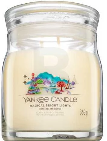Yankee Candle aromatinė žvakė „Signature glass medium“ Magical Bright Lights 368 g