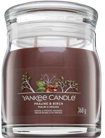 Yankee Candle Aromatinė žvakė Signature glass medium Praline - Beržas 368 g