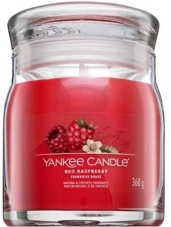 Yankee Candle Aromatinė žvakė Signature glass medium Raudonoji avietė 368 g