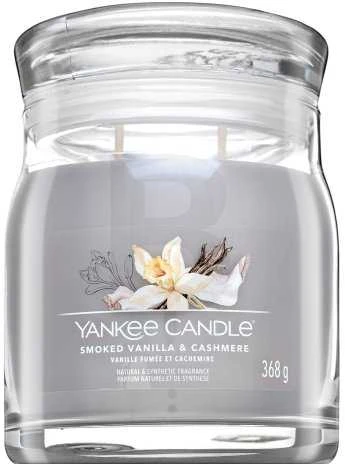 Yankee Candle Yankee žvakė Aromatinė žvakė Signatūrinio stiklo vidutinė rūkyta vanilė - kašmyras 368 g