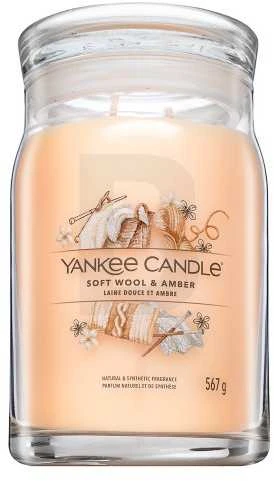 Yankee Candle Aromatinė žvakė "Signature" didelė stiklinė "Soft Wool" - Gintarinė 567 g