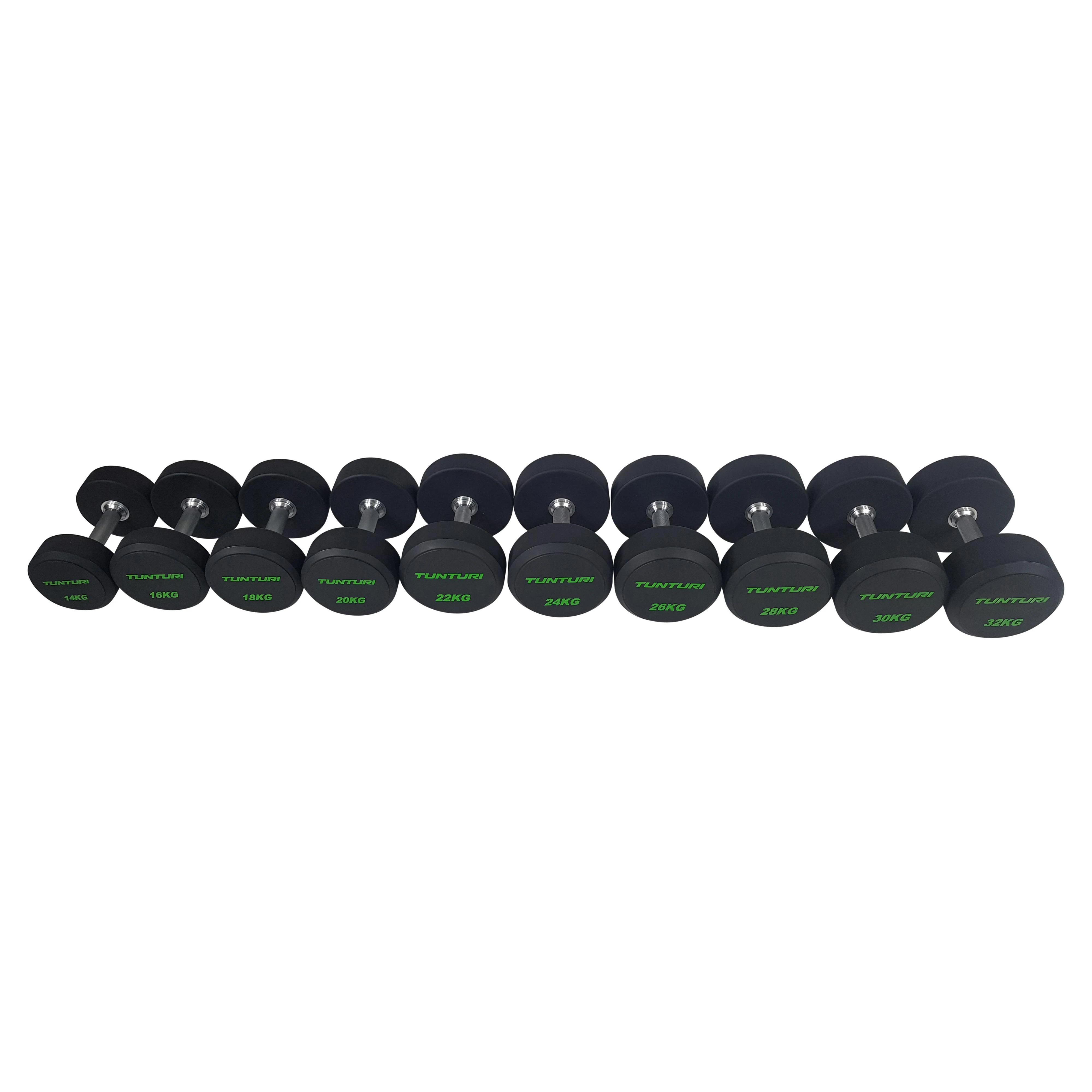 Hantelių komplektas TUNTURI PU 14-32 KG