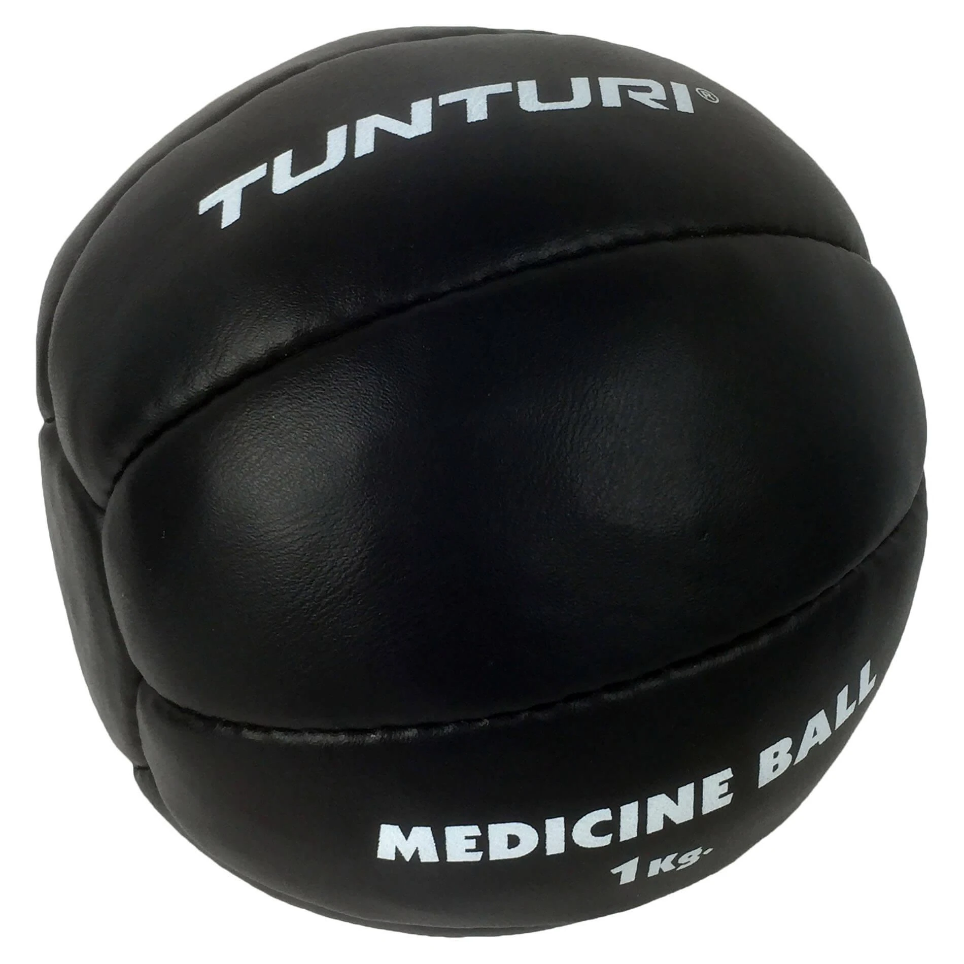 Odinis pasunkintas kamuolys TUNTURI 1-5kg, juodas (Svoris: 1kg)