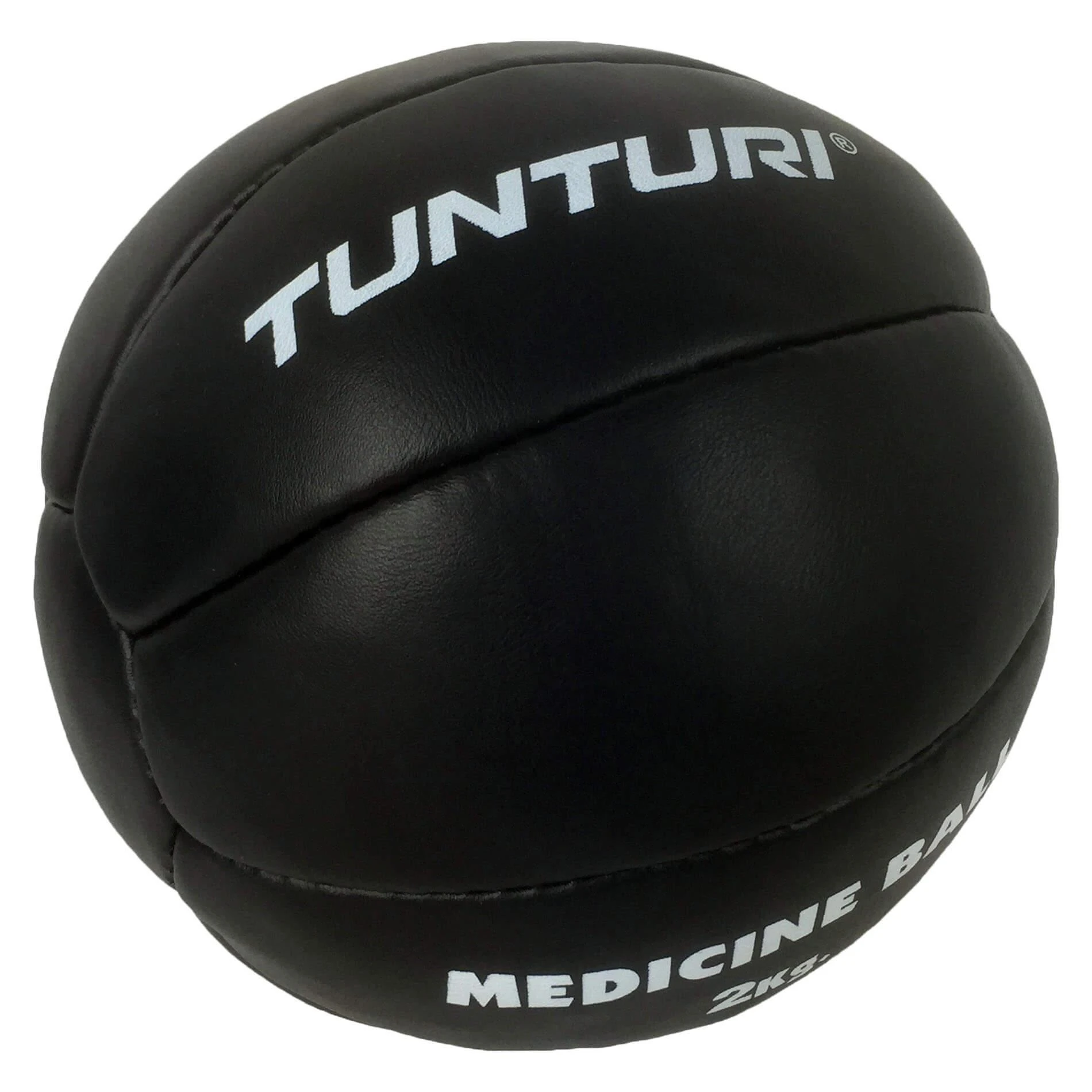 Odinis pasunkintas kamuolys TUNTURI 1-5kg, juodas (Svoris: 2kg)