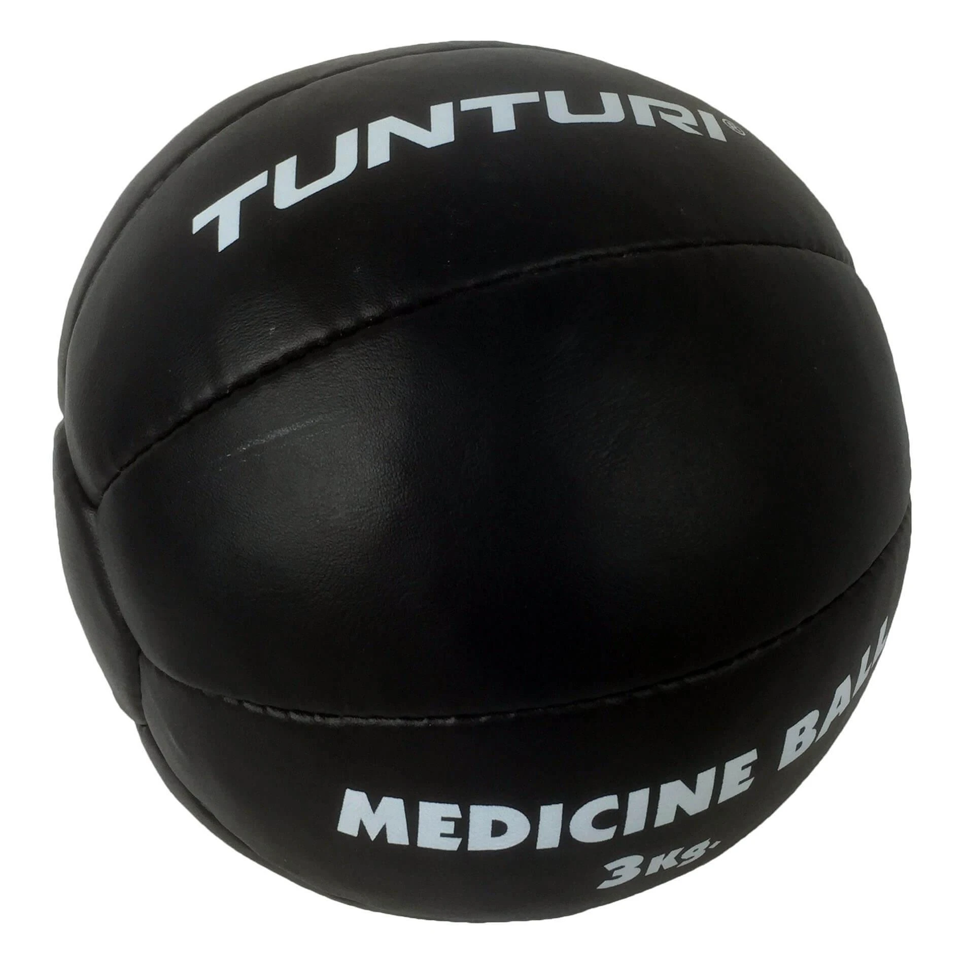 Odinis pasunkintas kamuolys TUNTURI 1-5kg, juodas (Svoris: 3kg)