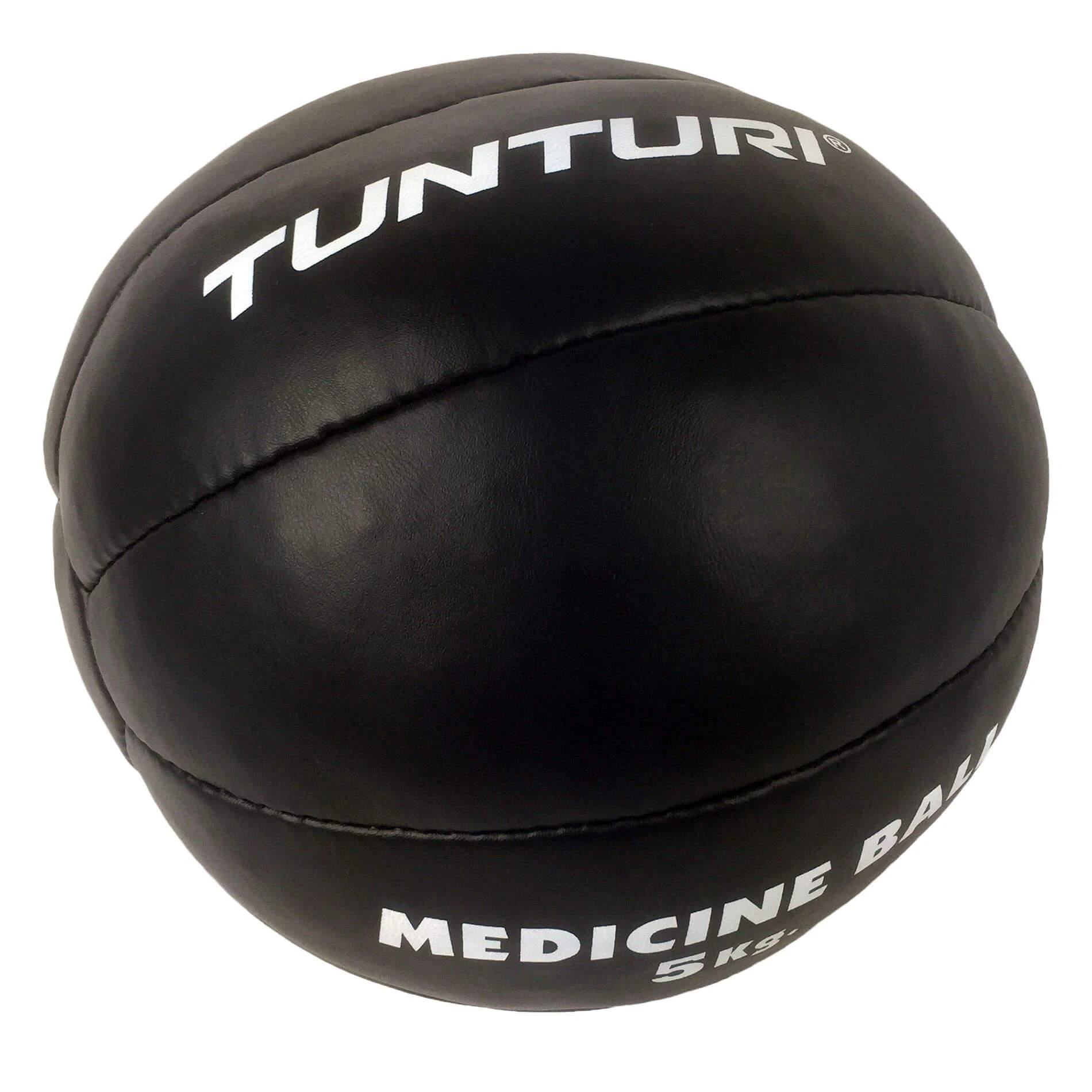 Odinis pasunkintas kamuolys TUNTURI 1-5kg, juodas (Svoris: 5kg)