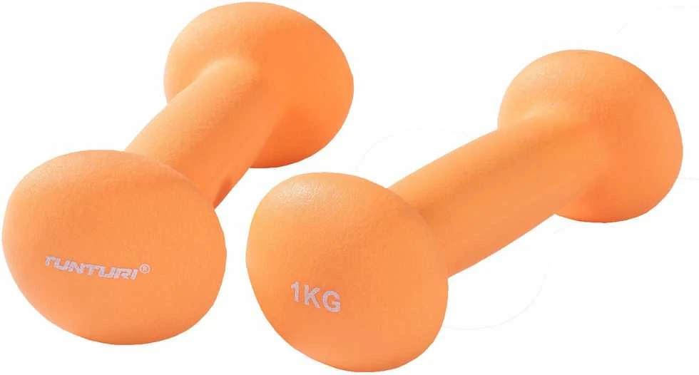 Neopreniniai hanteliai TUNTURI 2x 0,5-5kg (Svoris: 2 x 1kg)