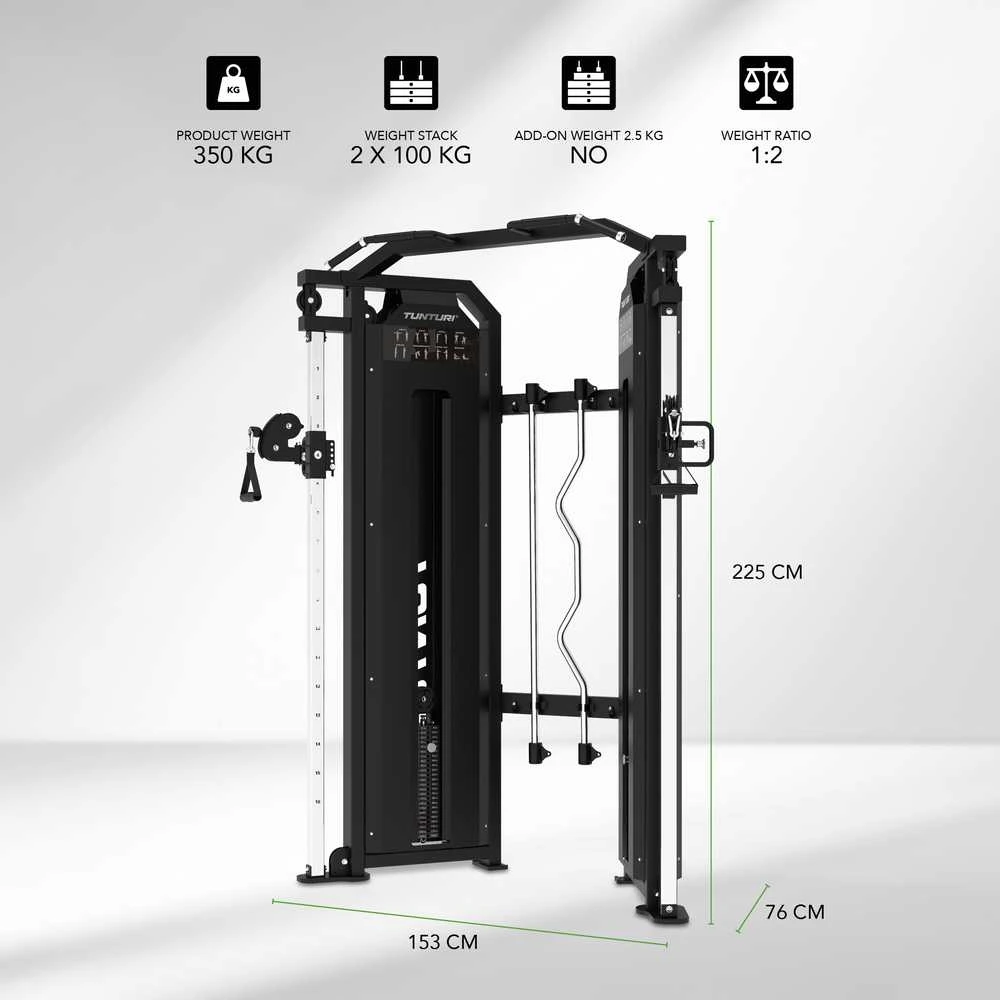 Jėgos staklės TUNTURI Platinum Functional Trainer Selectorized V-series