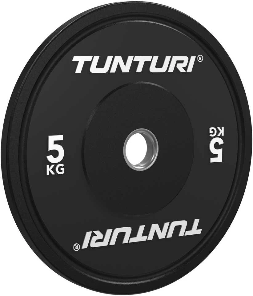Svarmenys TUNTURI Platinum Bumper Plate Juodas (5–25 kg) (Svoris: 5kg)
