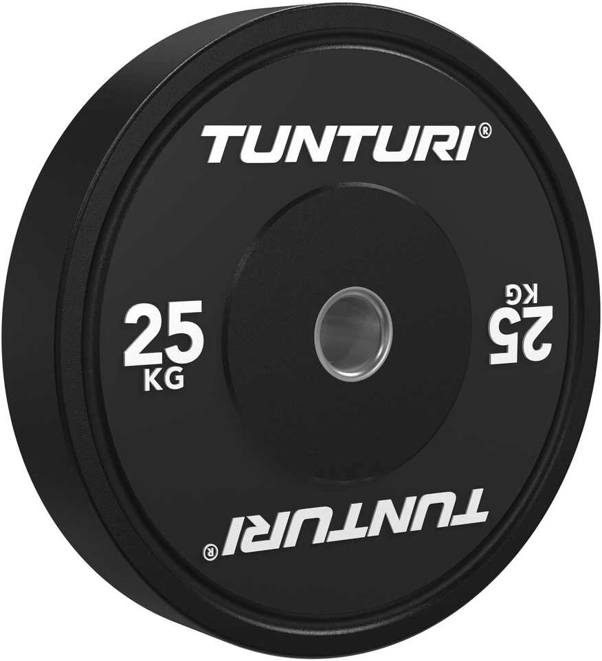 Svarmenys TUNTURI Platinum Bumper Plate Juodas (5–25 kg) (Svoris: 25 kg)