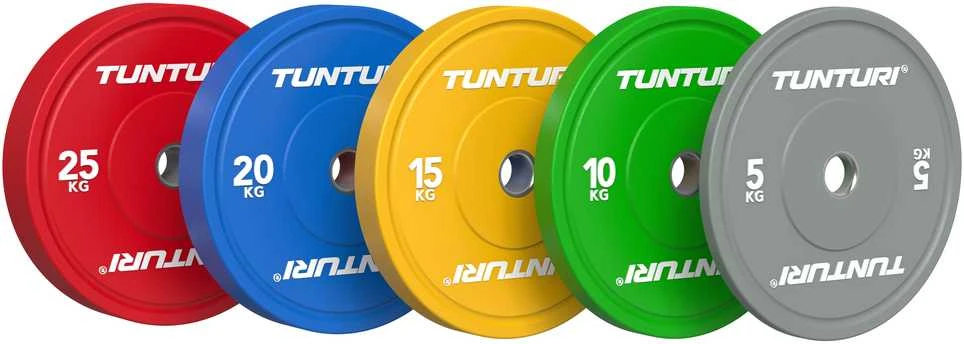 Svarmenys TUNTURI Platinum Bumper Plate Colour (5–25 kg) (Svoris: 15 kg)