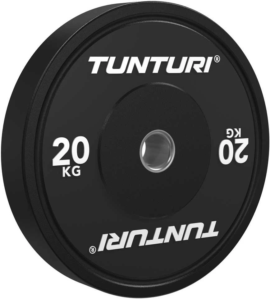 Svarmenys TUNTURI Platinum Bumper Plate Juodas (5–25 kg) (Svoris: 20 kg)