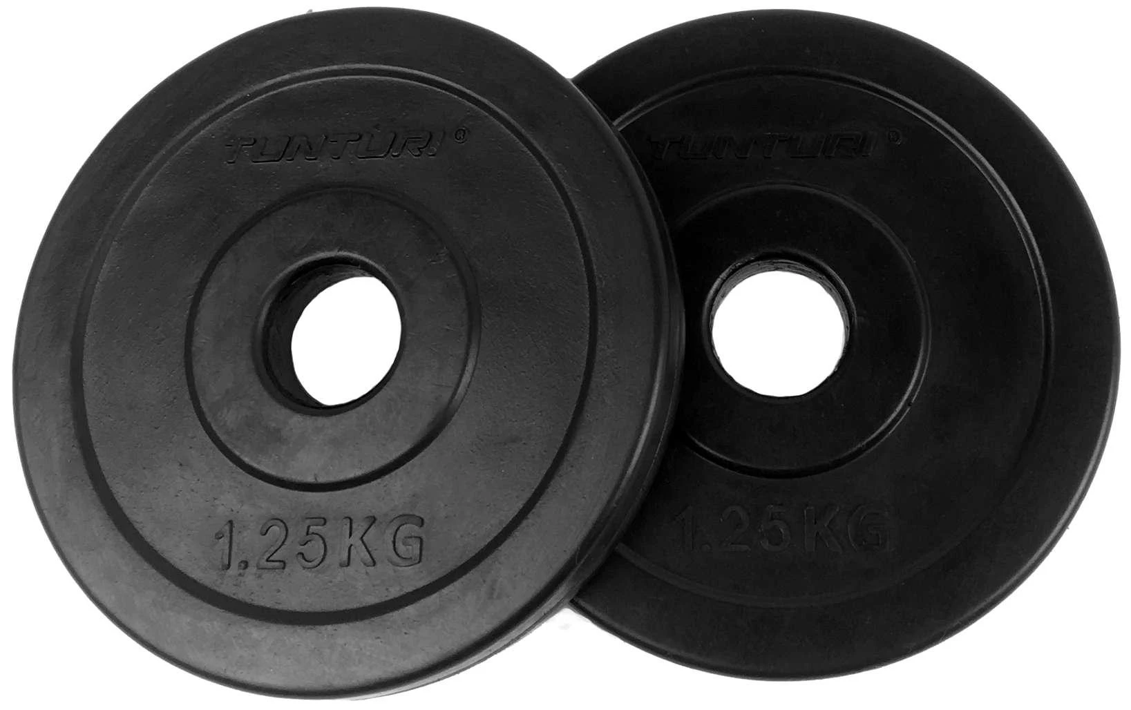 Gumuoti svamenys TUNTURI 0,5-20kg (Svoris: 2 x 1.25 kg)