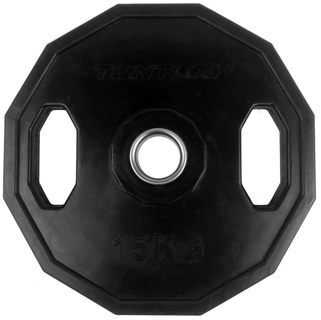 Olimpiniai gumuoti svarmenys TUNTURI 1,25-25kg (Svoris: 1 x 15 kg)