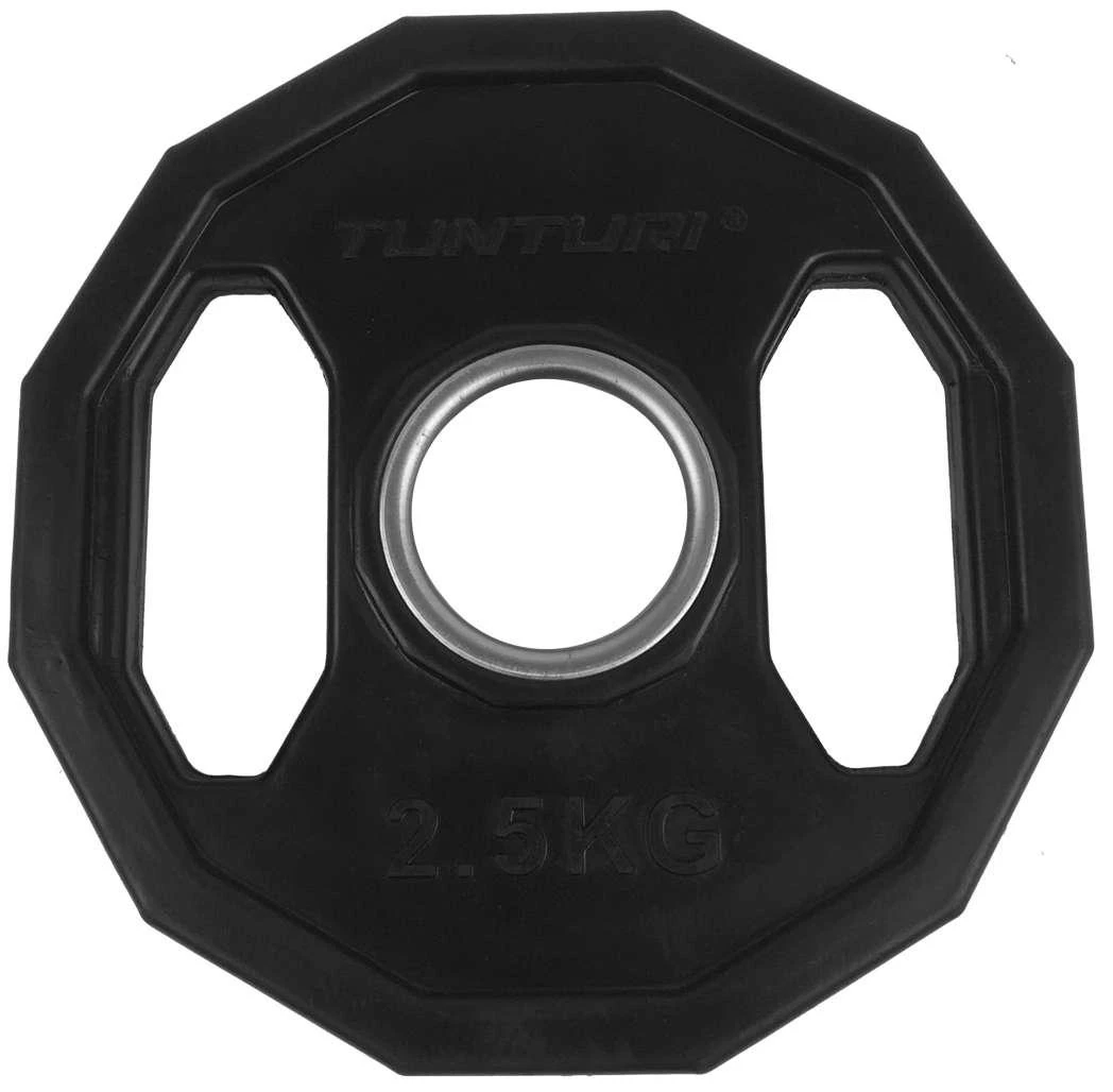 Olimpiniai gumuoti svarmenys TUNTURI 1,25-25kg (Svoris: 2 x 2.5kg)