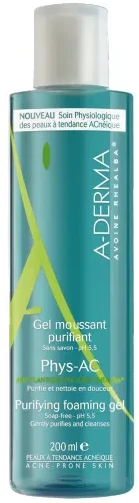 A-Derma Physac Purifying Cleansing Gel veido valymo gelis, 400 ml
