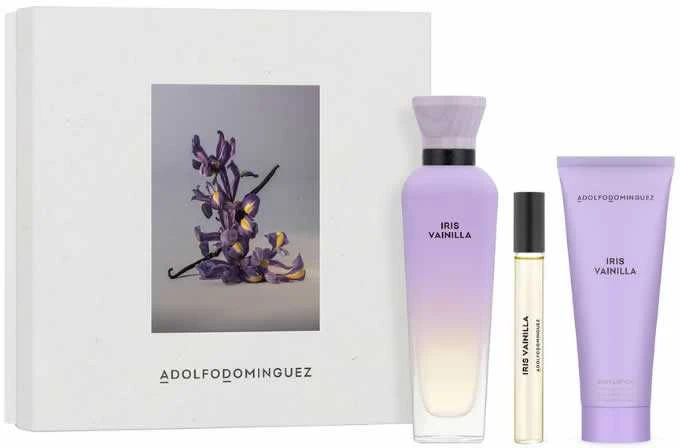 Adolfo Dominguez Iris Vainilla Eau De Parfum Purškiklis, 120 ml Set 3 Pieces