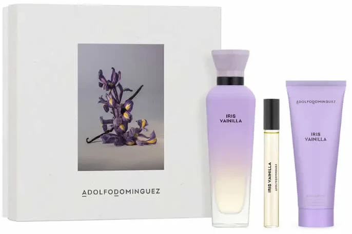 Adolfo Dominguez Iris Vainilla Eau De Parfum Purškiklis, 120 ml Set 3 Pieces
