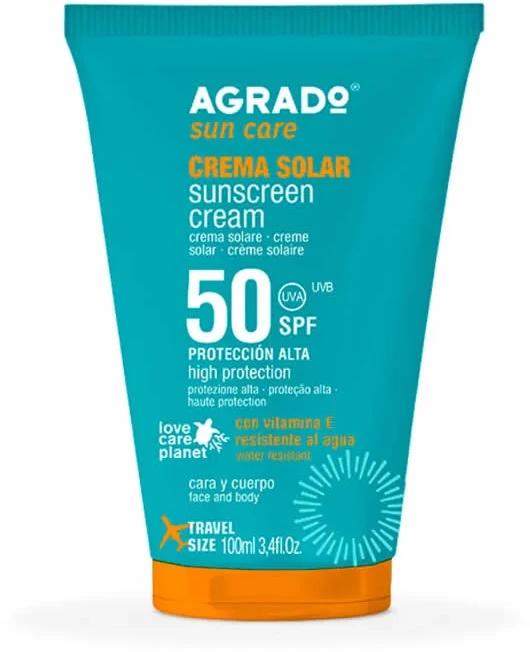 "Agrado" kremas nuo saulės Spf50 100ml tūbelė