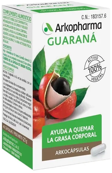 Arkopharma Arkocápsulas Guarana 45 kapsulės