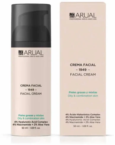 Arual Crema Facial Pieles Grasas, 50 ml