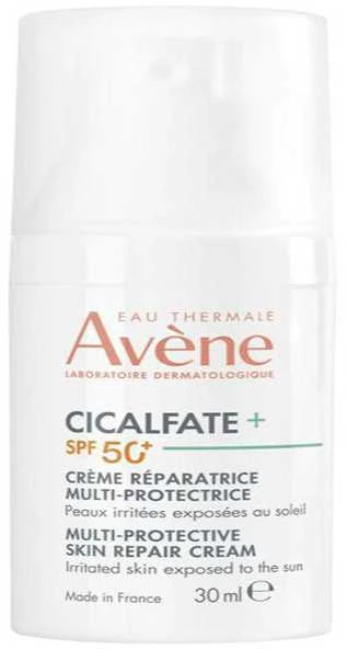 Avene Cicalfate + Multiprotective Repair Kreminis SPF 50+ apsauginis veido ir kūno kremas, 30 ml
