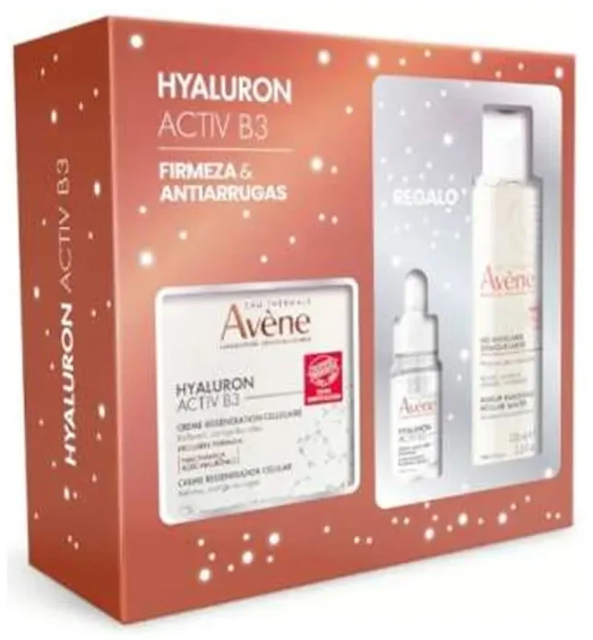 Avène Pack veido priežiūros rinkinys (Hyaluron Activ B3 Kreminis veido kremas, 50 ml + Hyaluron Activ B3 Serum serumas, 7 ml + micelinis vanduo, 100 ml)