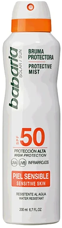 Babaria apsauginis purškiklis jautriai odai SPF50, 200 ml