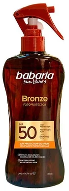 Babaria Sol Bronze Aceite Protector Solar Coco Purškiklis Spf50, 200 ml
