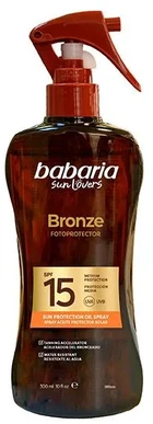Babaria Sol Bronze Aceite Protector Solar Monoi Tahiti Purškiklis Spf15, 300 ml