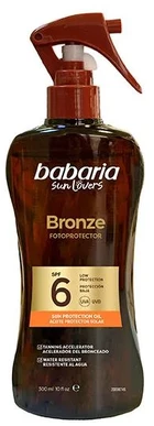 Babaria Sol Bronze Aceite Protector Solar Zanahoria Purškiklis Spf6, 300 ml