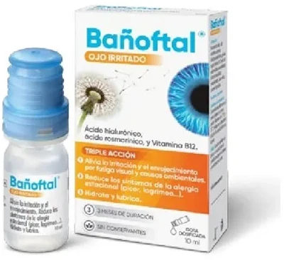 Bañoftal Trigubo poveikio sudirgintų akių priemonė 10ml