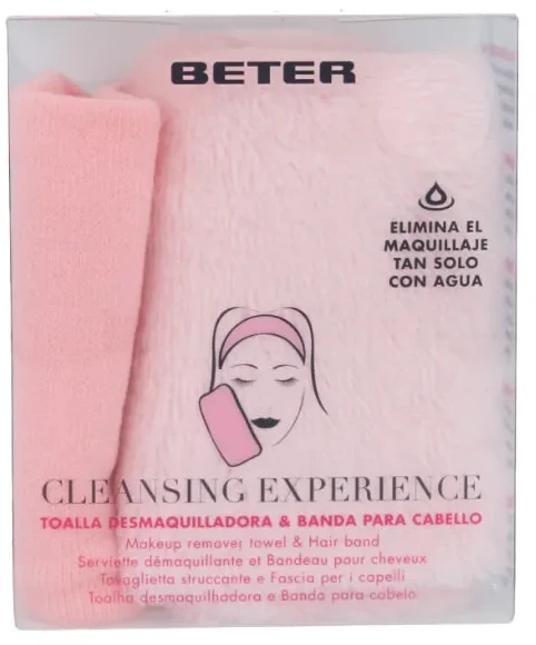 "Beter Cleansing Experience" makiažo valymo rankšluostis ir plaukų juosta