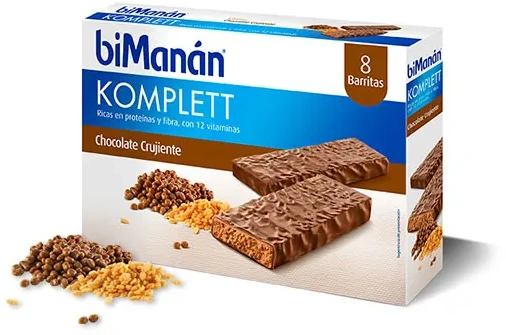Bimanán Sustitutive Chocolate Komplett Bars 8 vienetai