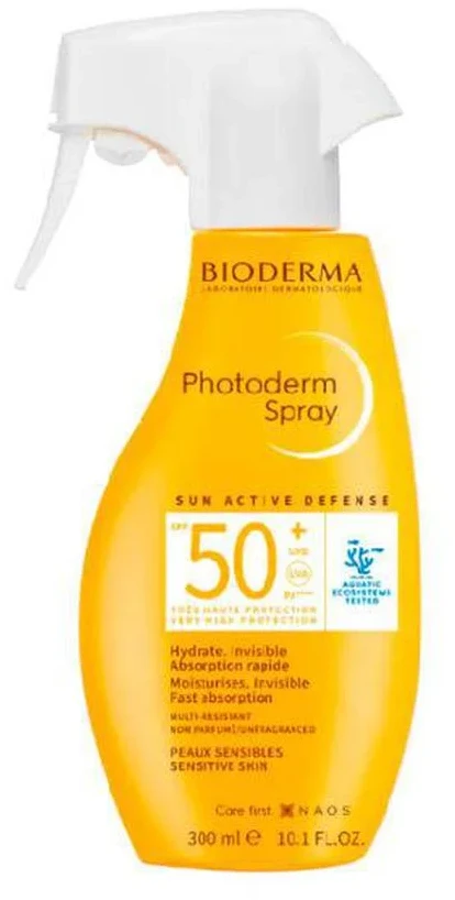 Bioderma Photoderm Purškiklis SPF 50+ apsauginis purškiklis nuo saulės jautriai odai, 300 ml