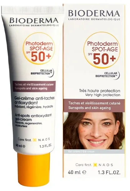 Bioderma Photoderm Spot-Age SPF50+ Anti-Spots Antioxidant Gel-Kreminis, 40 ml