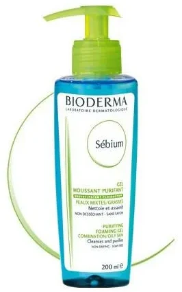 Bioderma Sébium Gel Moussant Veido prausiklis riebiai ir mišriai odai, 200 ml