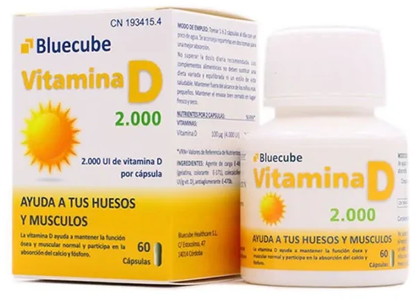 Bluecube Vitamins D 2000 60 kapsulių
