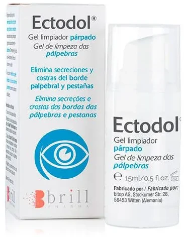 "Brill Ectodol" Valomasis gelis, skirtas kasdienei vokų ir blakstienų higienai sergant blefaritu 15ml