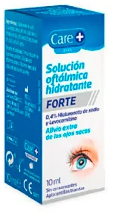 "Care+" drėkinamasis oftalmologinis tirpalas Forte 10ml