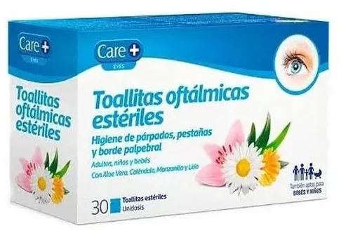 "Care+" sterilios oftalmologinės servetėlės 30 vienetų