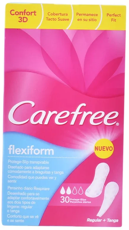 "Carefree Flexiform" įklotai 30 vienetų