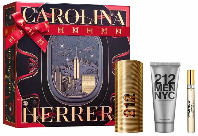 Carolina Herrera 212 Men Eau De Parfum Purškiklis, 100 ml Set 3 Pieces